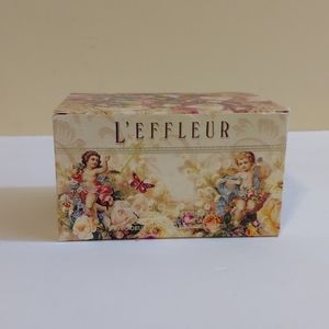 Coty Leffleur Crystal Candle Holder With A Fragrance Candle